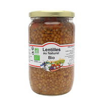Organic lentils in natural jar 72cl