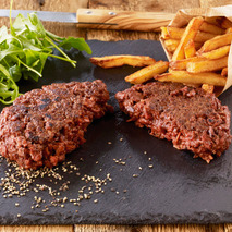 ❆ Premium vegetarian burger made with organic french soy protein 48x120g