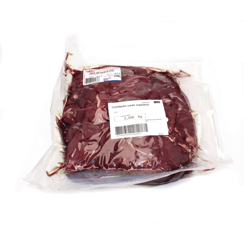Sauté supérieur de cerf/ biche s/ vide ±2,5kg
