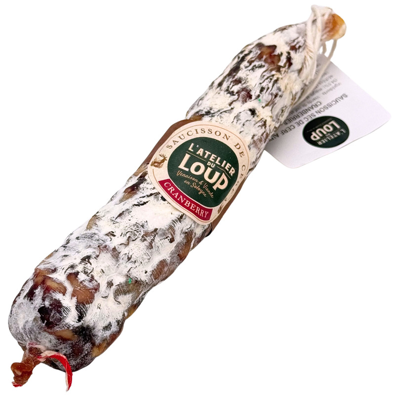 Venison sausage with cranberries ±170g