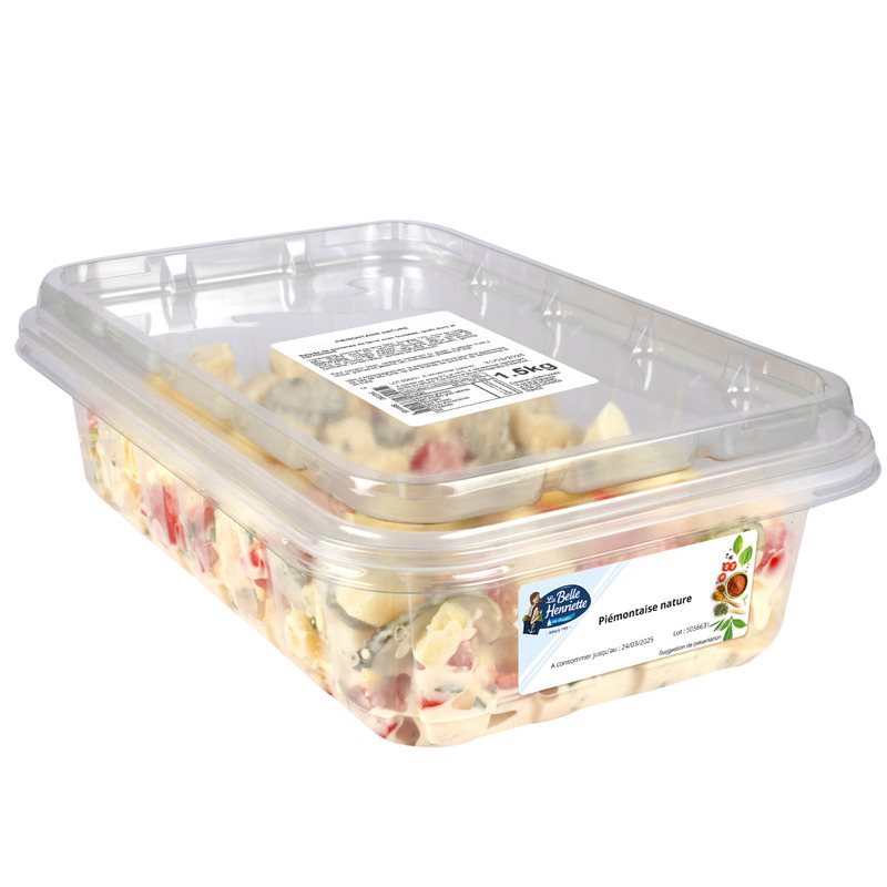 Plain Piedmont salad without ham | Whole hard-boiled eggs, tomatoes and gherkins 1.5kg