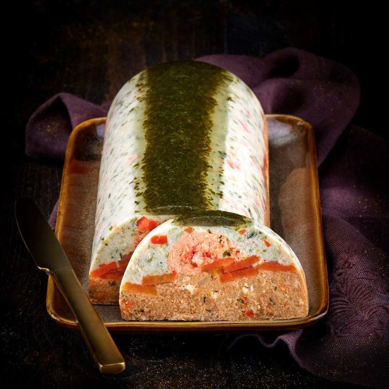 Bûche tourteau homard et son coeur homard 1,2kg