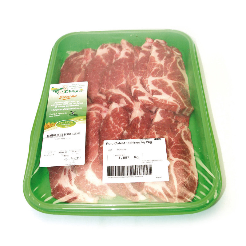 Pork neck first ribs LPF french origin atm.packed 10x±200g
