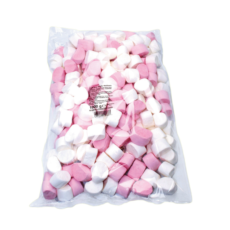 Pink & white marshmallows 1kg