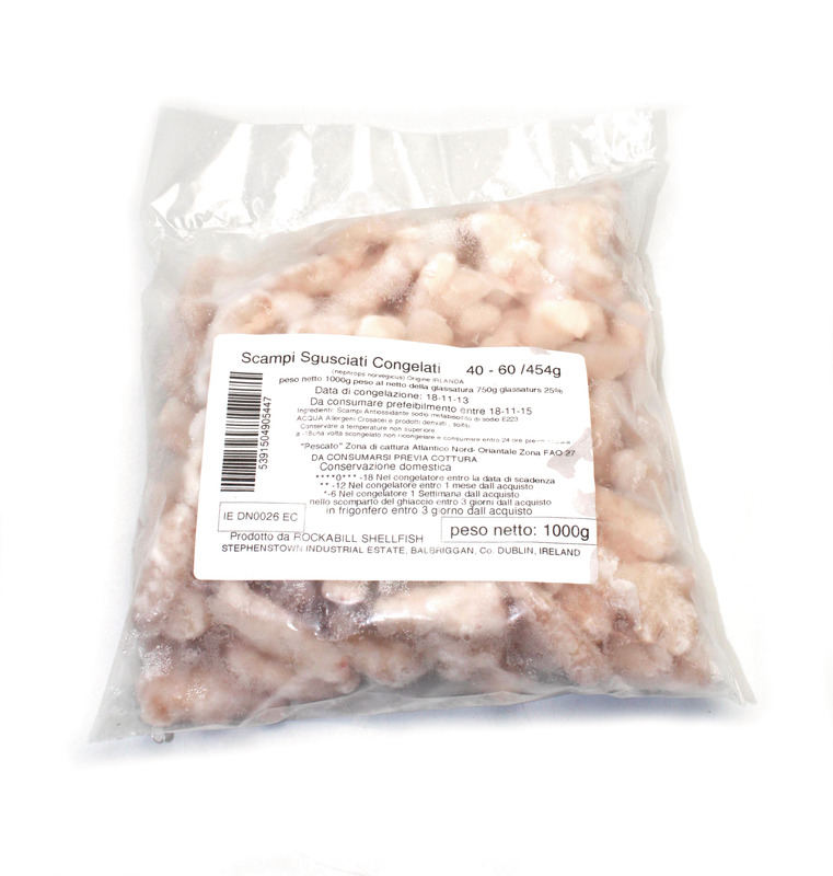 ❆ Raw shelled langoustine tails 40/60/lbs 750g