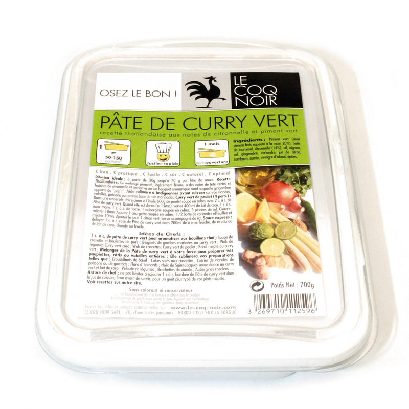 Pâte pour curry vert barquette 700g