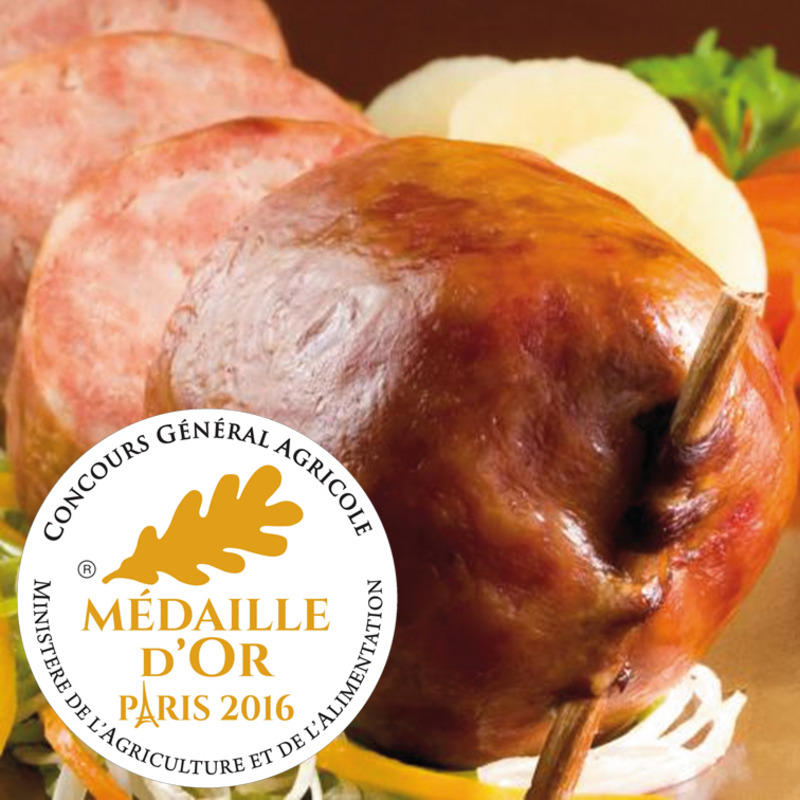 Saucisse de Morteau cuite IGP porc français boyau naturel s/ at 12x140g