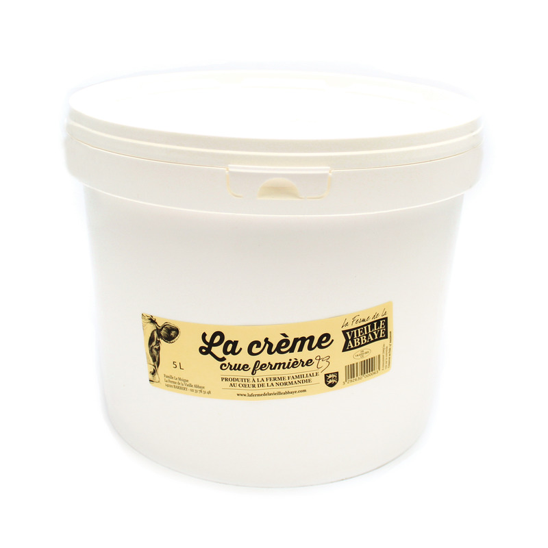 Raw farmer cream 42% bucket 5L