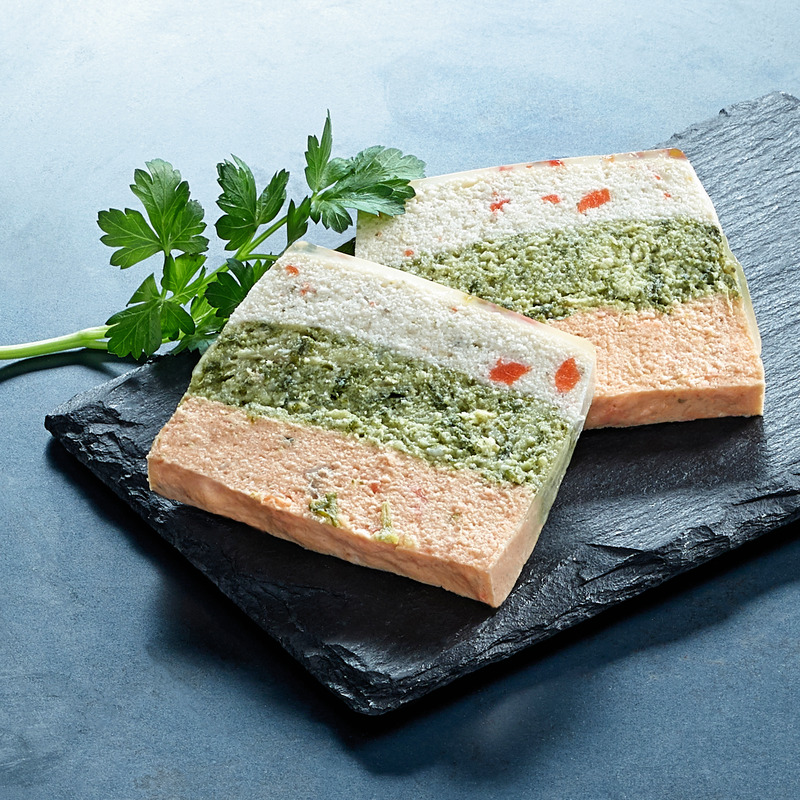 Terrine saumon colin d'Alaska hoki et persil pain 840g
