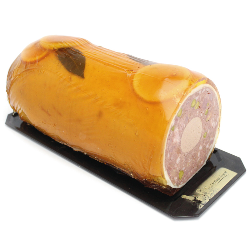 Ballotine de chapon aux pistaches 2% plateau noir ±3,3kg