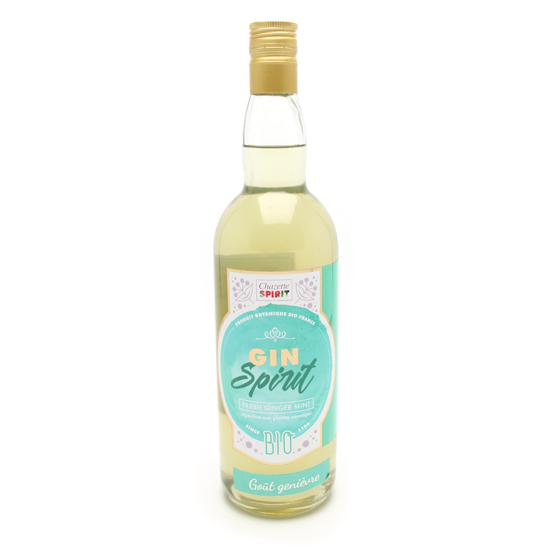 Organic Gin Spirit taste juniper 37.5° 75cl
