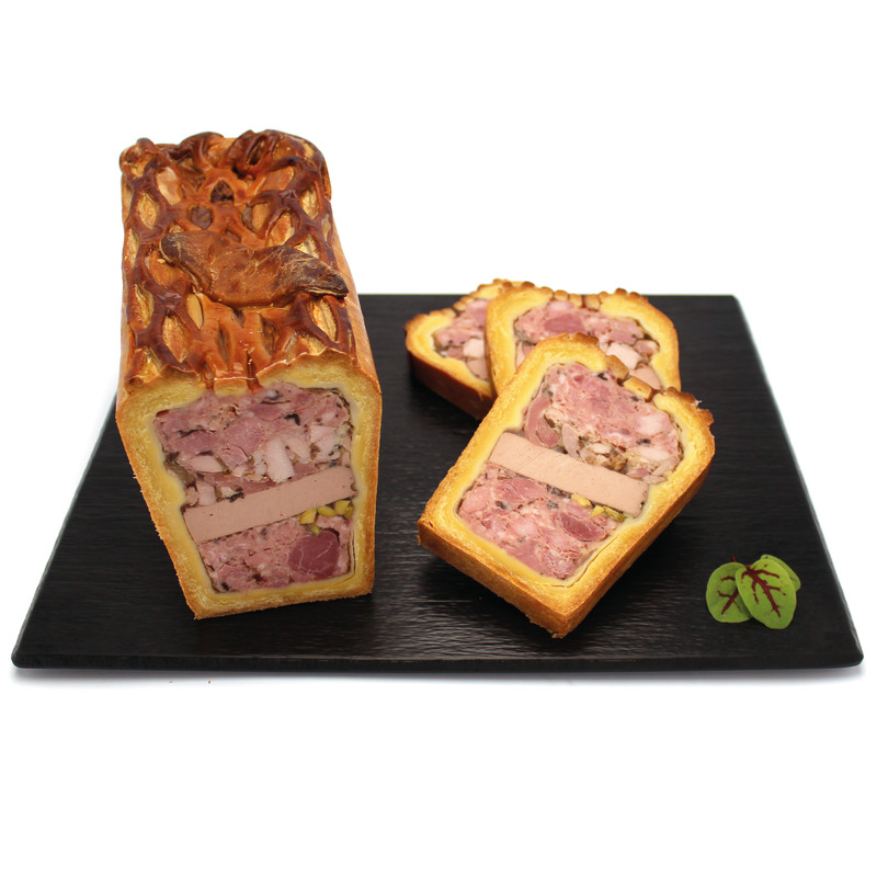 Pâté en croûte 1/2 de pintade morilles champignons noirs viande française ±2,3kg
