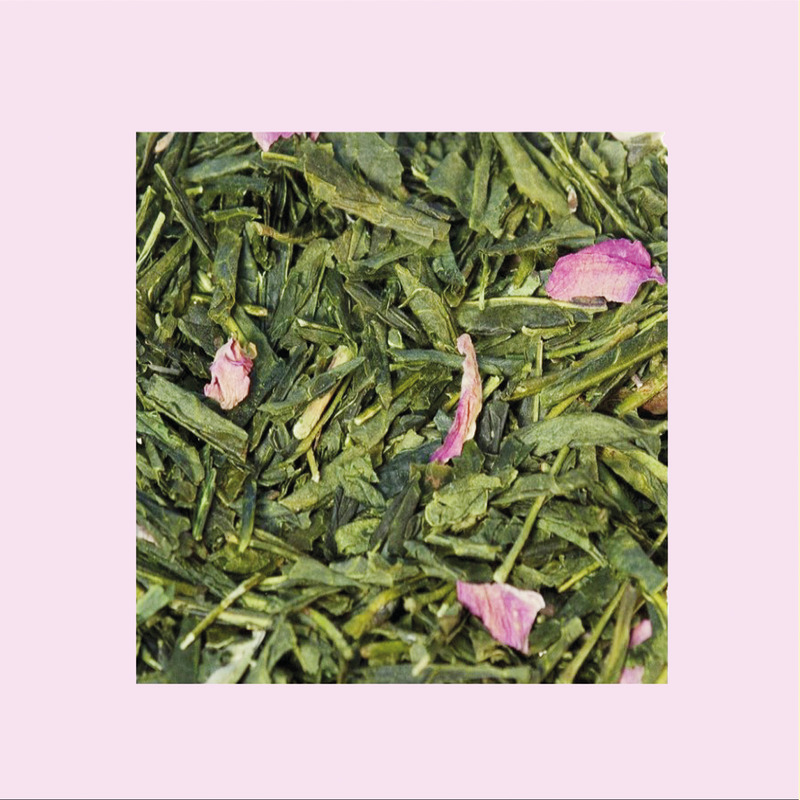 Thé Rose Nanah (sencha, gunpowder, rose, menthe) 100g