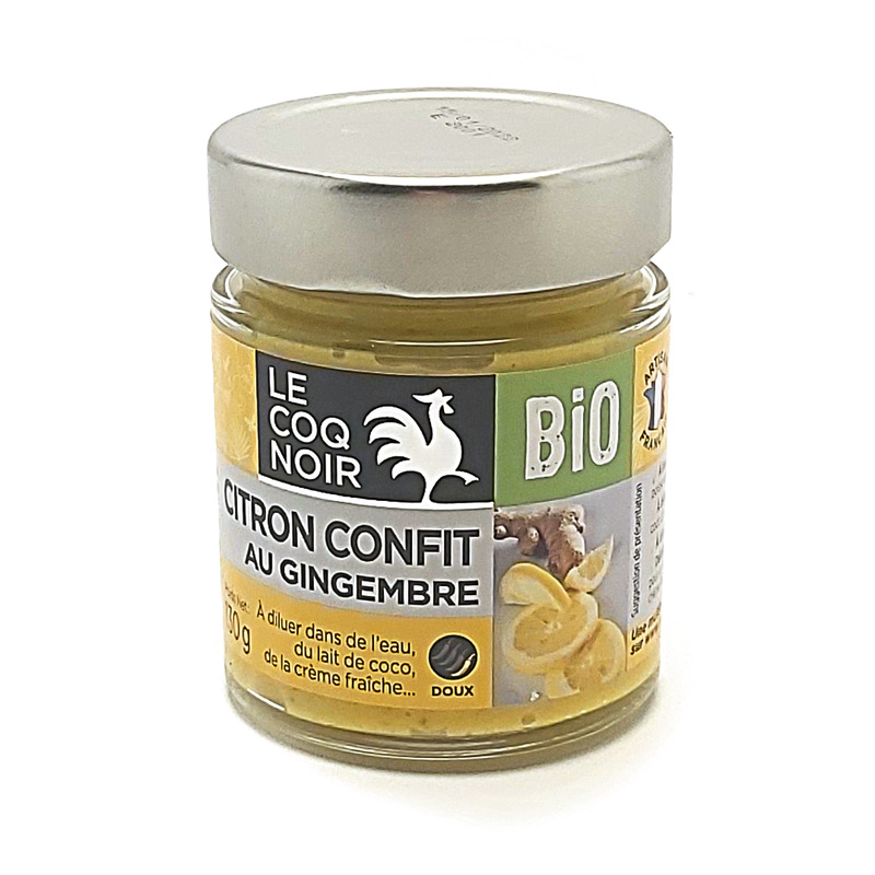 Citron confit au gingembre BIO bocal 130g