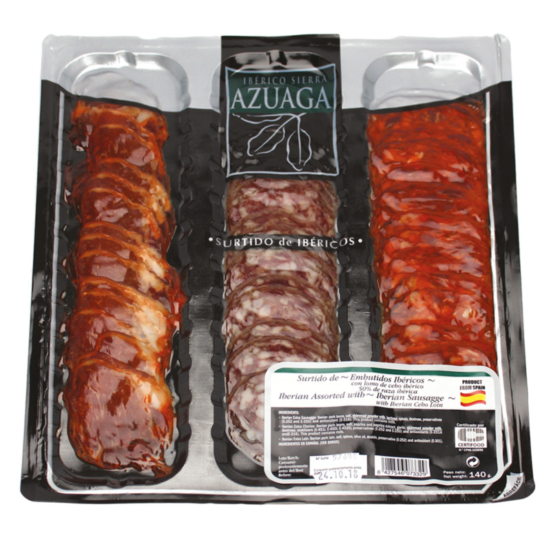 Assortiment de lomo, chorizo et saucisson ibériques 140g
