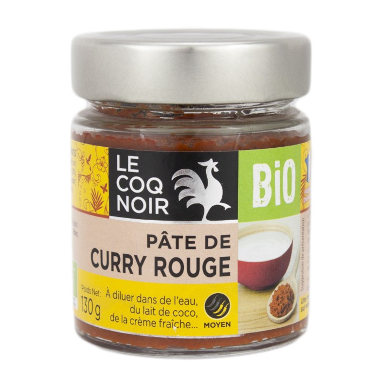 Pâte de curry rouge BIO bocal 130g