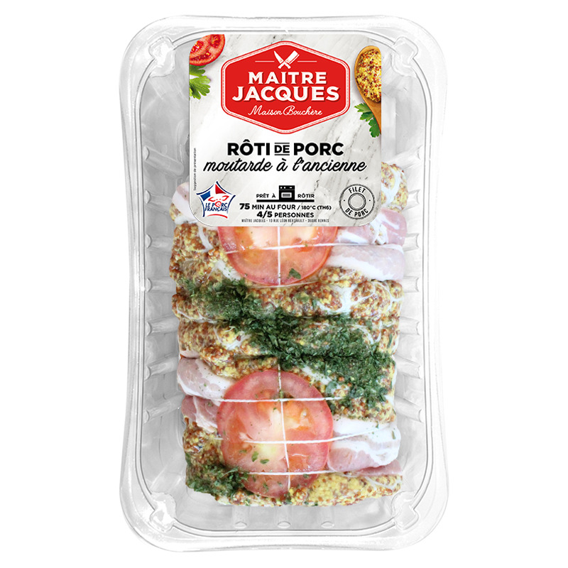 Rôti de porc à la moutarde LPF ±950g