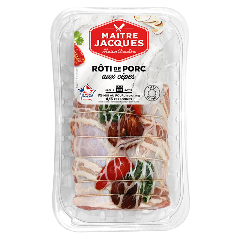 Rôti de porc français aux cèpes LPF ±840g