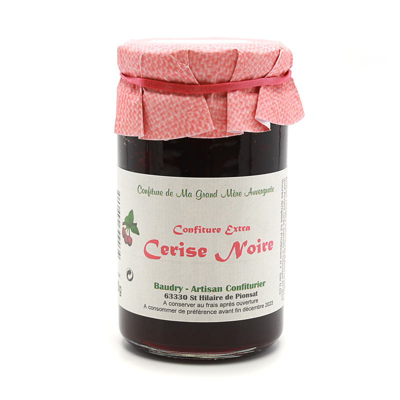 Hand-made black cherry jam 370g