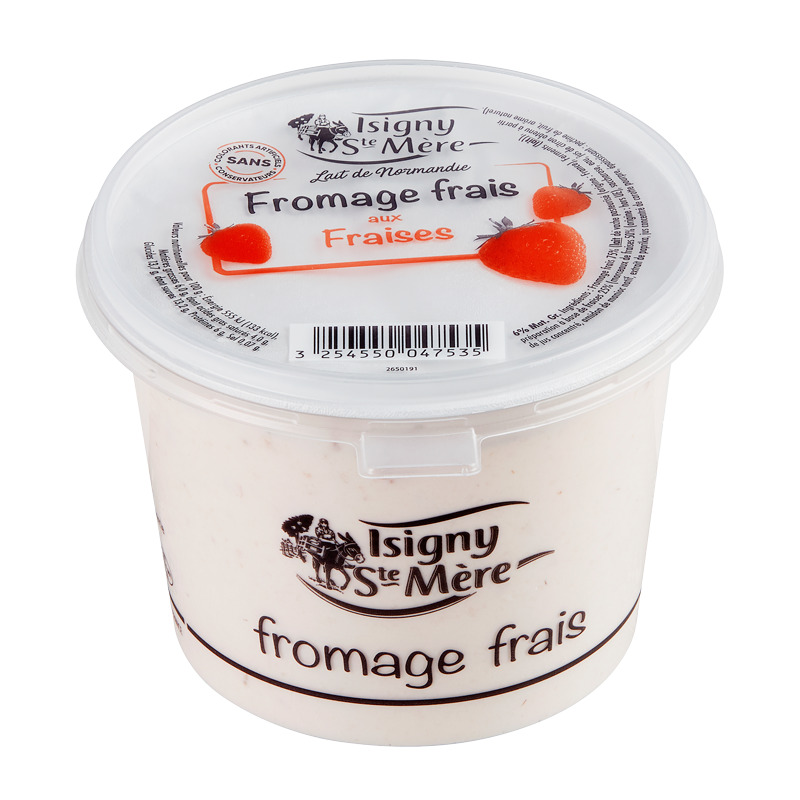 Fromage blanc aux fraises (25%) 40% MG 500g