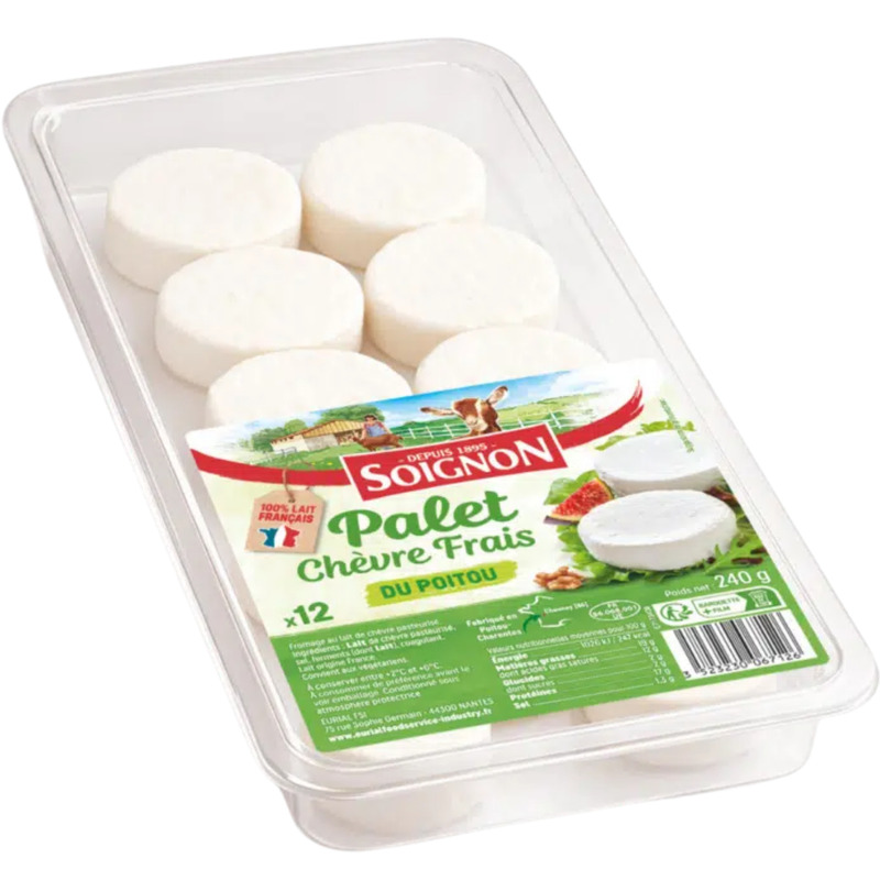 Round fresh goat's cheeses 12x20g