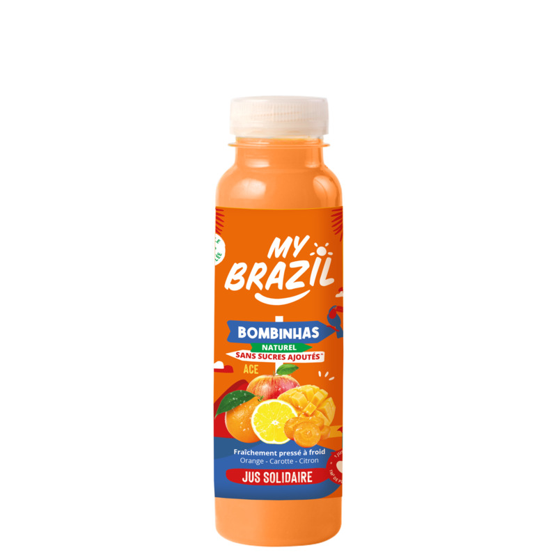 Bombinhas juice (orange, apple, carrot, lemon, mango) 25cl