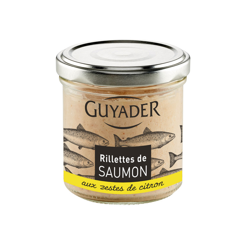 Rillettes de saumon aux zestes de citron bocal 120g