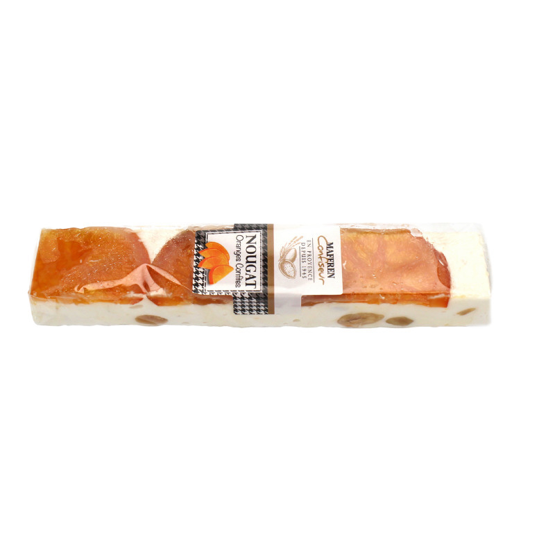 Nougat with slices of candied orange sticks 100g