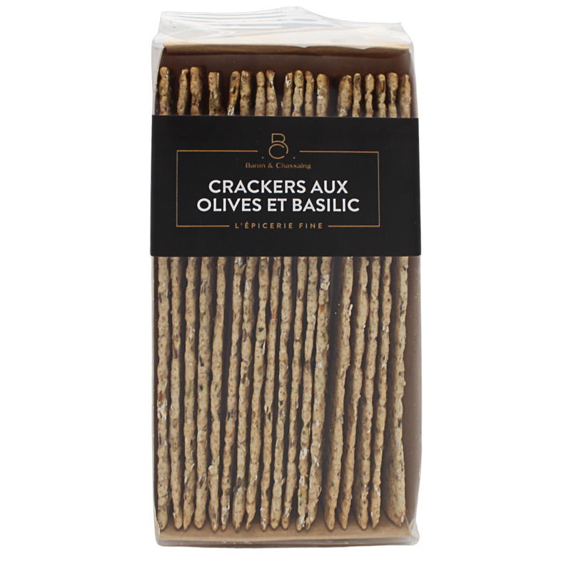 Olive and basil long crackers 130g