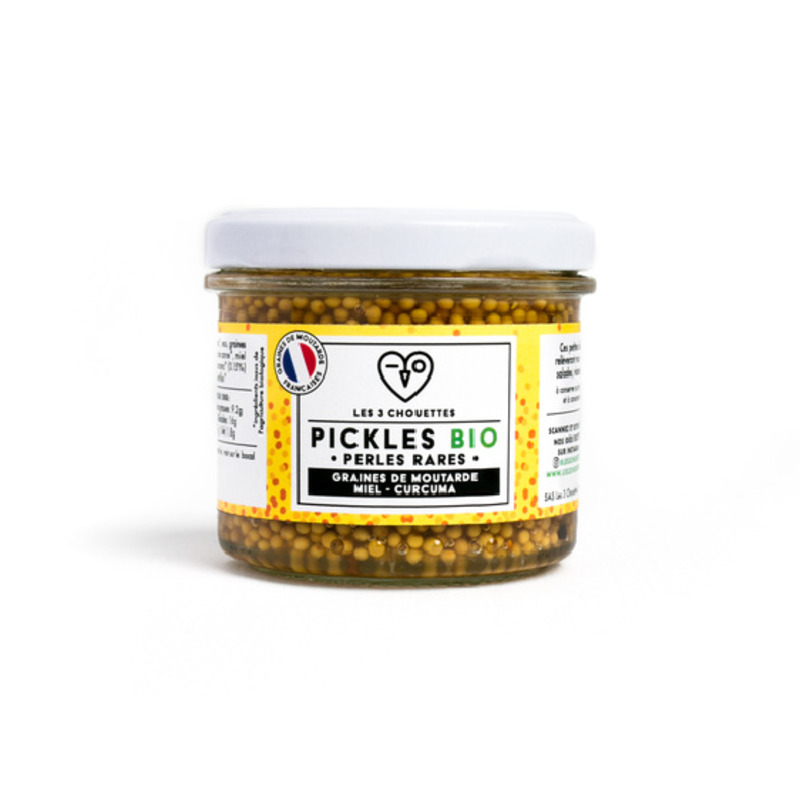 Pickles graine de moutarde française miel français et curcuma BIO bocal 110g