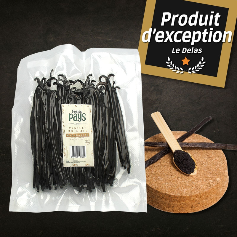 Madagascar Bourbon whole vanilla pods Gold Black Gourmet quality vacuum packed 250g