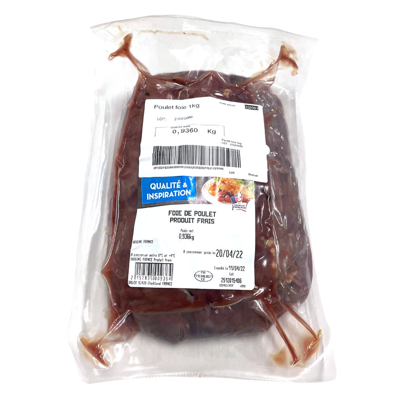 French chicken liver vacuum packed ±1kg