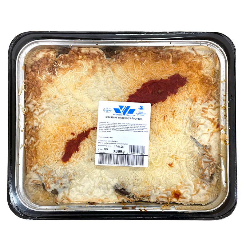 Moussaka aluminum tray 3.5kg