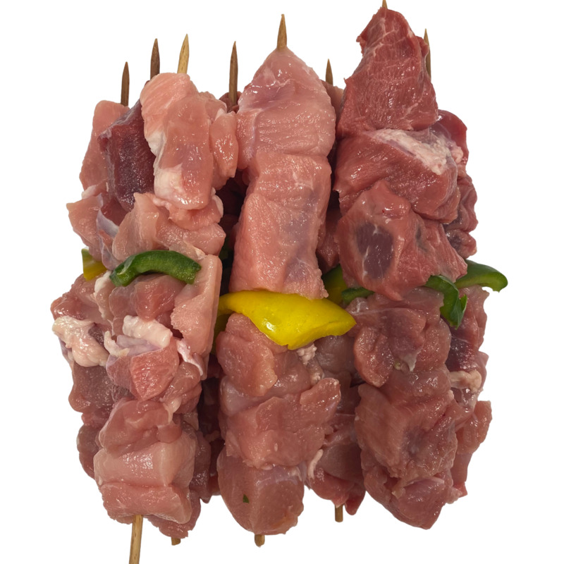 French pork and turkey summer skewers atm/packed 8x±100g