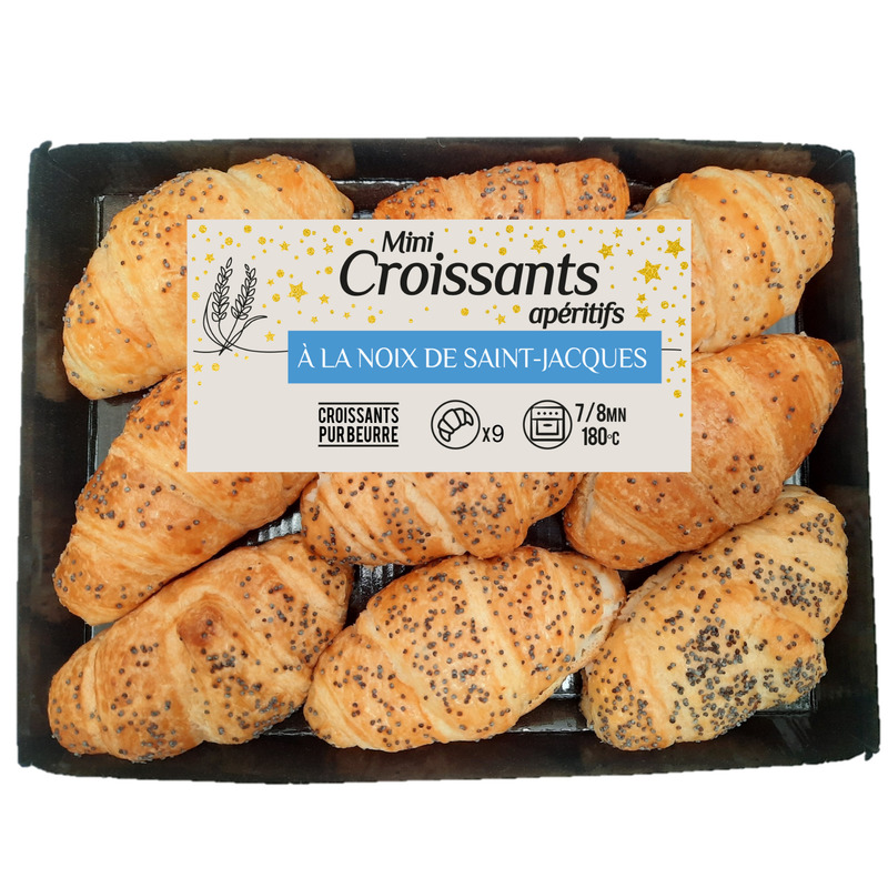 Mini croissant aux noix de Saint-Jacques et persillade au vin blanc x 9 315g