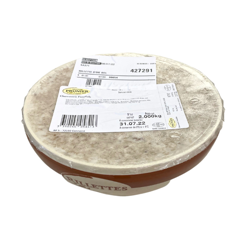 Rillettes du Mans au jambon porc français terrine 2kg