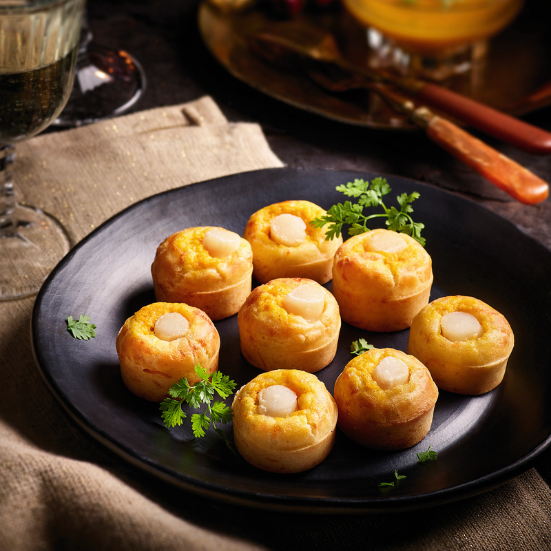 Mini muffin Saint-Jacques et crème de butternut x9 135g
