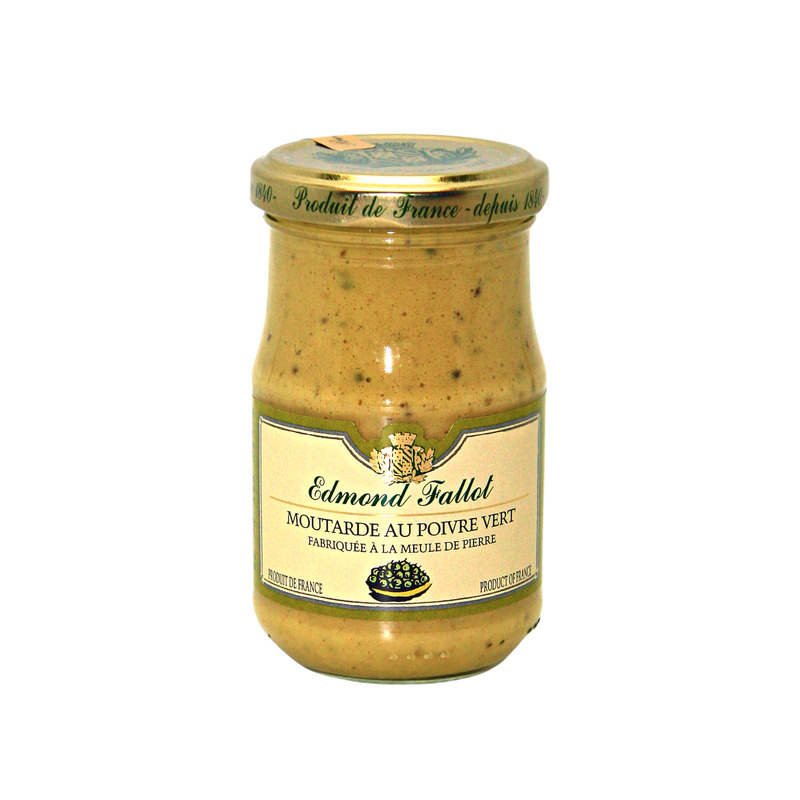 Mustard with green peppercorns jar 210g