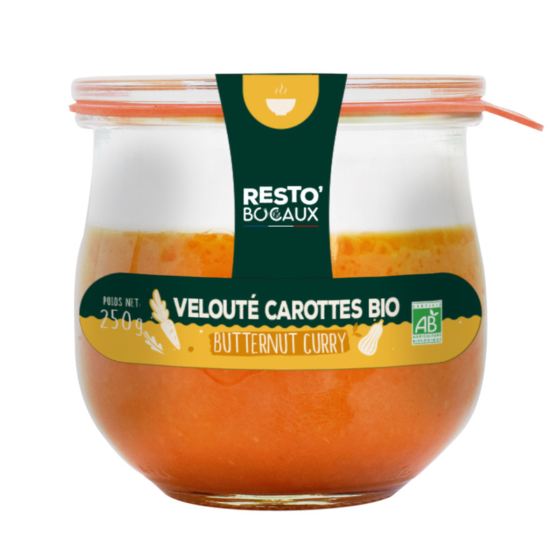 Carrot and butternut velouté with curry jar 250g
