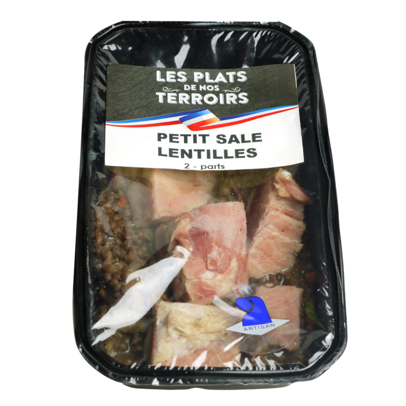 Petit salé aux lentilles barquette 800g