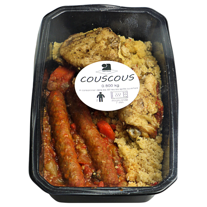 Plat cuisiné Couscous poulet et boulghour bio PAUL & LOUISE : la barquette  de 285g à Prix Carrefour