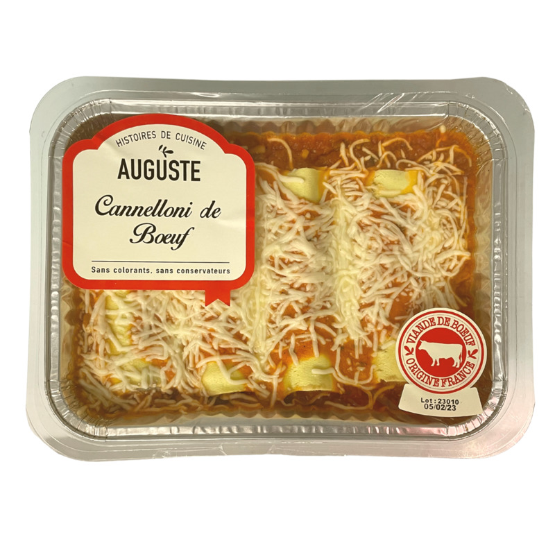 Canelloni de boeuf français barquette 750g