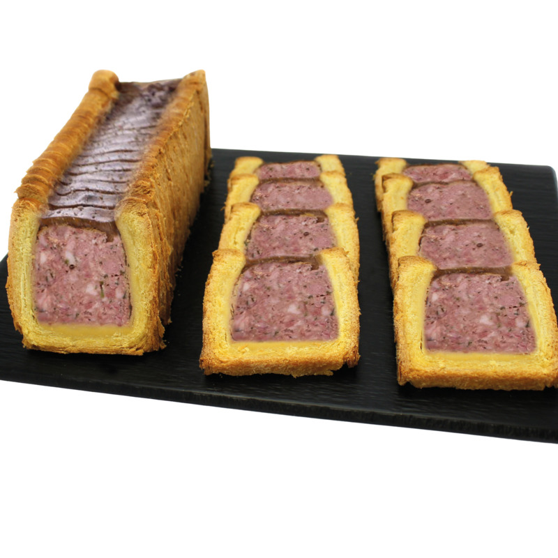 Pâté en croûte pure french pork family size pre-sliced 20x60g
