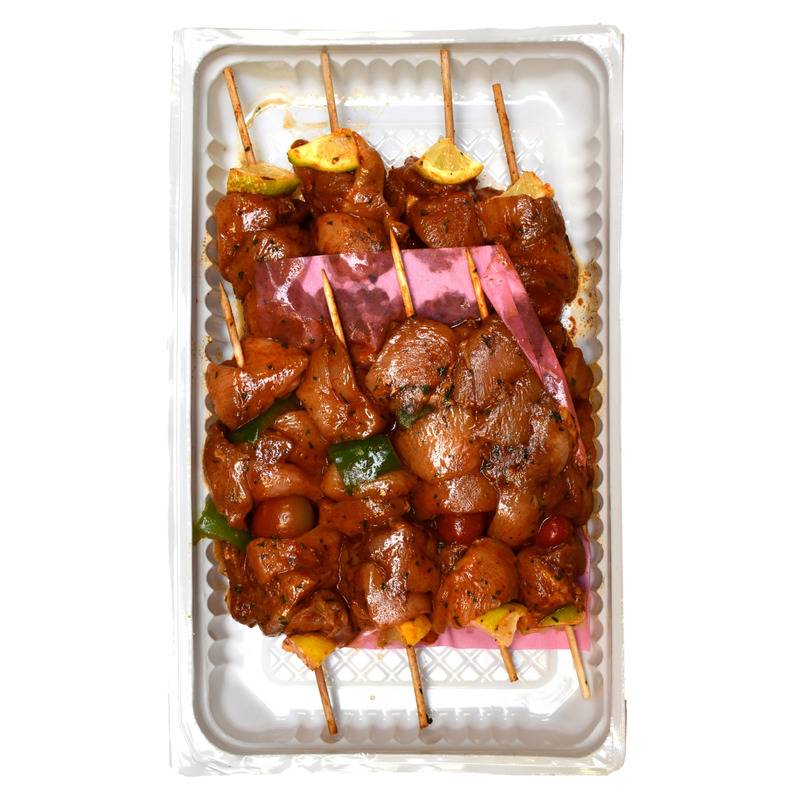 French oriental-style chicken fillet skewers x8 ±1.4kg