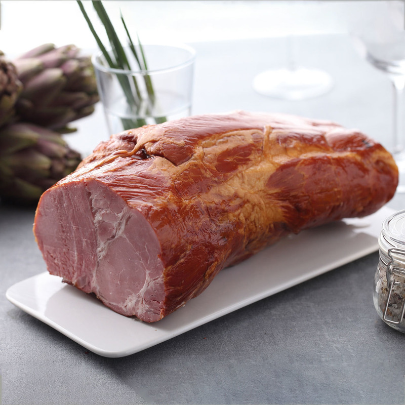 Cooked smoked collar (pork loin) boneless top vacuum packed ±2kg