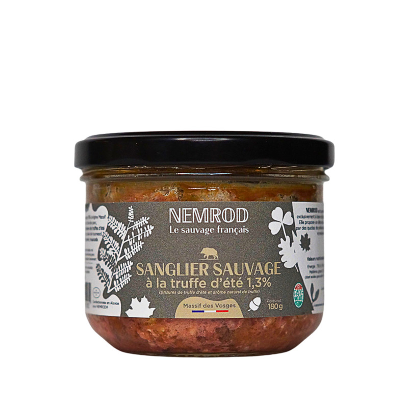French wild boar terrine with summer truffle 1.3% verrine 180g