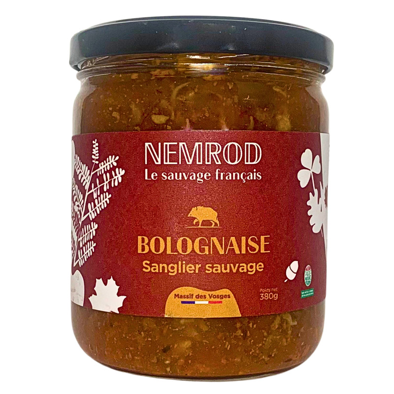 Bolognaise de sanglier sauvage français bocal 380g