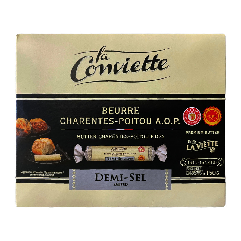 Charentes-Poitou PDO slightly salted butter papillote La Conviette refills 10x15g 150g