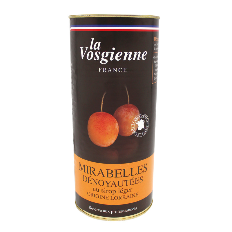 Mirabelles dénoyautées de Lorraine au sirop 2/1