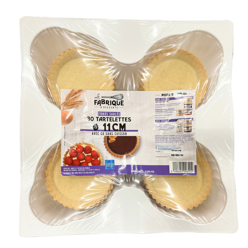 Fond de tarte sablée 11cm x30